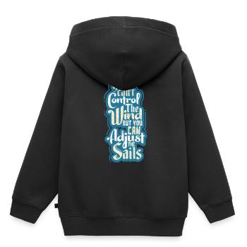 navigation à voile - Sweat Premium à capuche enfant bio - noir - Dos - AI Model Kid Male (0cm)