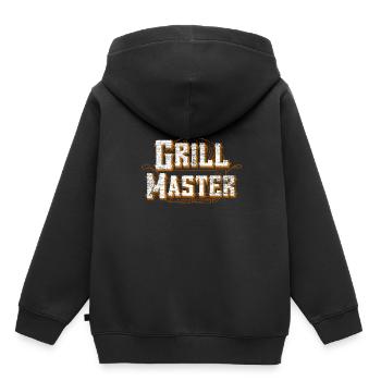 Grillmeister Grillen - Kinder Premium Organic Hoodie - Schwarz - Hinten - AI Model Kid Male (0cm)