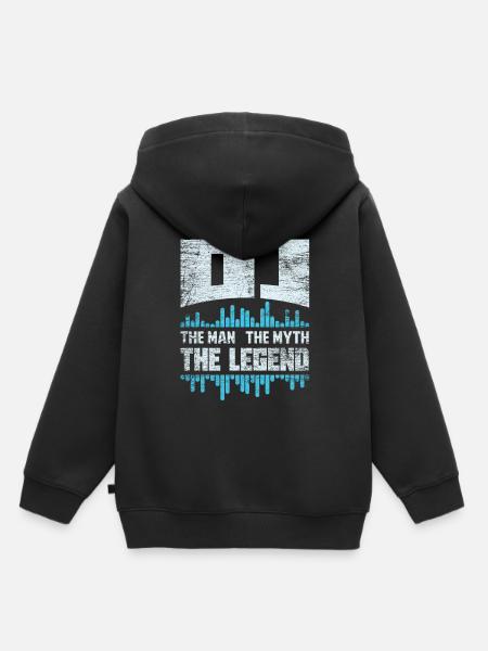DJ Discjockey - Kinder Premium Organic Hoodie - Schwarz