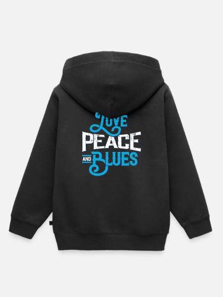 Blues - Kinder Premium Organic Hoodie - Schwarz
