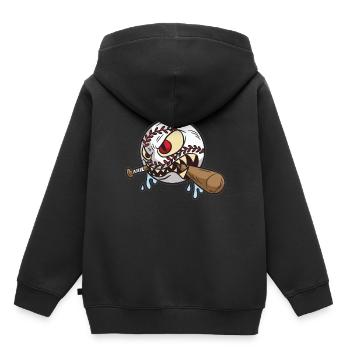 BASEBALL BALL Bestie Lustiger Humor Gruselig - Kinder Premium Organic Hoodie - Schwarz - Hinten - AI Model Kid Male (0cm)