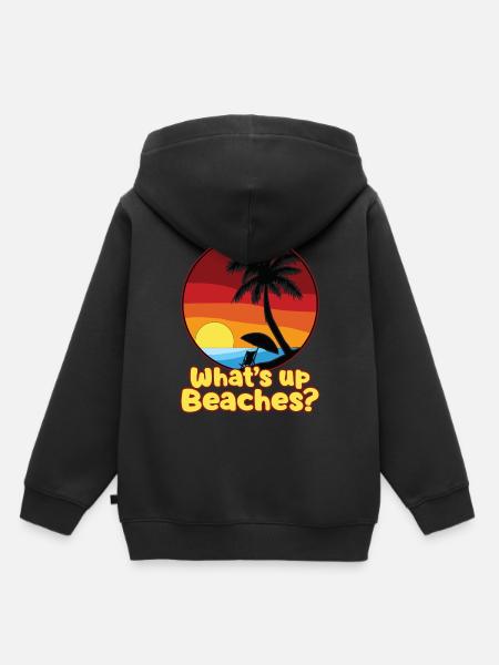 WHATS UP BEACHES - Kinder Premium Organic Hoodie - Schwarz