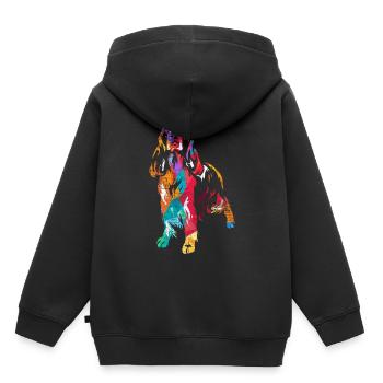 English Springer Spaniel - Kinder Premium Organic Hoodie - Schwarz - Hinten - AI Model Kid Male (0cm)