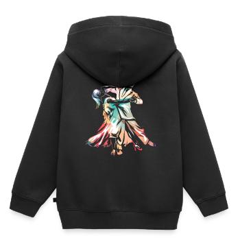 Danse Foxtrot - Sweat Premium à capuche enfant bio - noir - Dos - AI Model Kid Male (0cm)