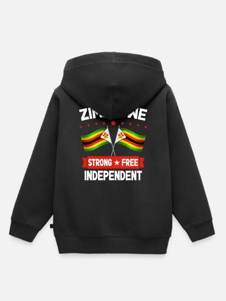Simbabwe - Kinder Premium Organic Hoodie - Schwarz
