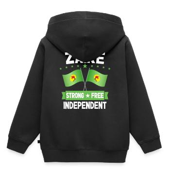 Zaïre - Sweat Premium à capuche enfant bio - noir - Dos - AI Model Kid Male (0cm)