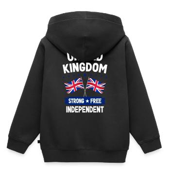 Royaume-Uni - Sweat Premium à capuche enfant bio - noir - Dos - AI Model Kid Male (0cm)