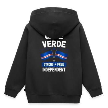 Kap Verde - Kinder Premium Organic Hoodie - Schwarz - Hinten - AI Model Kid Male (0cm)