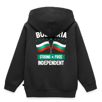 Bulgarien - Kinder Premium Organic Hoodie - Schwarz - Hinten - AI Model Kid Male (0cm)
