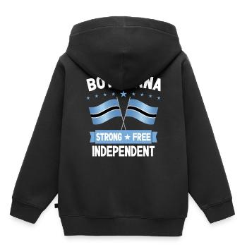 Botswana - Kinder Premium Organic Hoodie - Schwarz - Hinten - AI Model Kid Male (0cm)