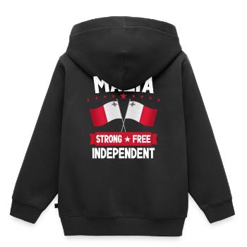 Malte - Sweat Premium à capuche enfant bio - noir - Dos - AI Model Kid Male (0cm)