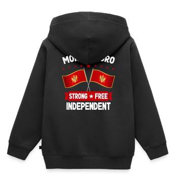 Monténégro - Sweat Premium à capuche enfant bio - noir - Dos - AI Model Kid Male (0cm)