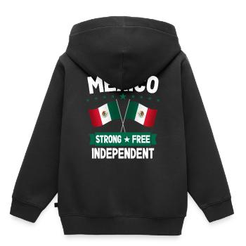 Mexiko - Kinder Premium Organic Hoodie - Schwarz - Hinten - AI Model Kid Male (0cm)