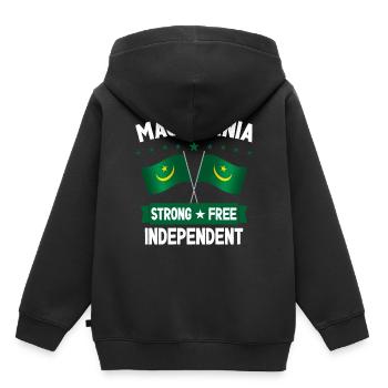 Mauritanie - Sweat Premium à capuche enfant bio - noir - Dos - AI Model Kid Male (0cm)
