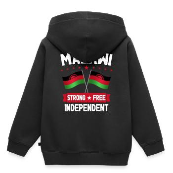 Malawi - Kids Premium Organic Hoodie - black - Back - AI Model Kid Male (0cm)