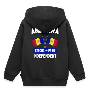 Andorra - Kids Premium Organic Hoodie - black - Back - AI Model Kid Male (0cm)