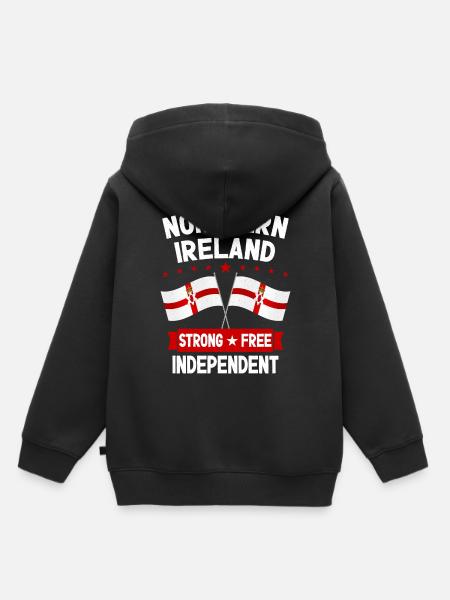 Nordirland - Kinder Premium Organic Hoodie - Schwarz