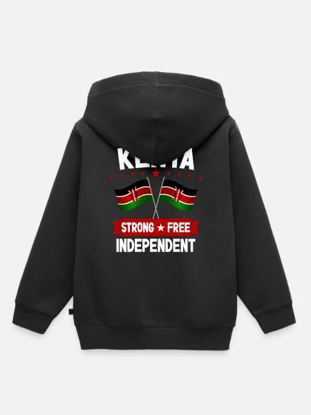 Kenia - Kinder Premium Organic Hoodie - Schwarz