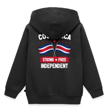Costa Rica - Kinder Premium Organic Hoodie - Schwarz - Hinten - AI Model Kid Male (0cm)