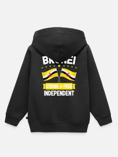 Brunei - Kinder Premium Organic Hoodie - Schwarz