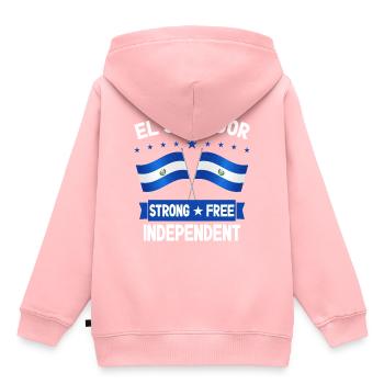 El Salvador - Kids Premium Organic Hoodie - rose - Back - AI Model Kid Female (0cm)