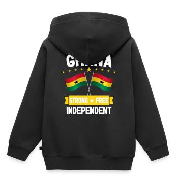 Ghana - Kids Premium Organic Hoodie - black - Back - AI Model Kid Male (0cm)