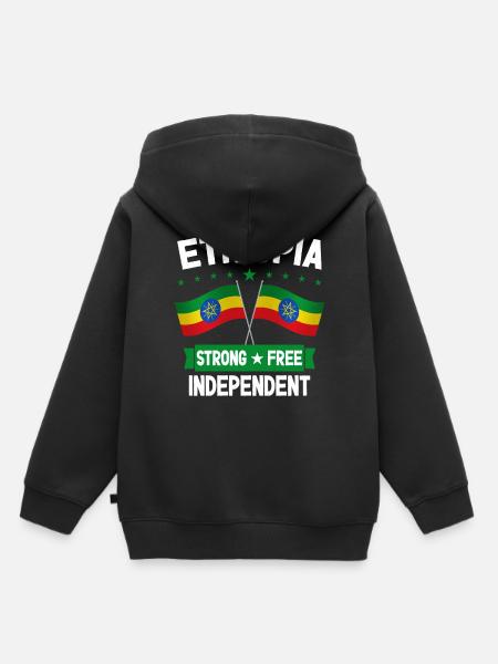 Äthiopien - Kinder Premium Organic Hoodie - Schwarz