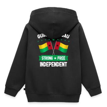 Guinée-Bissau - Sweat Premium à capuche enfant bio - noir - Dos - AI Model Kid Male (0cm)