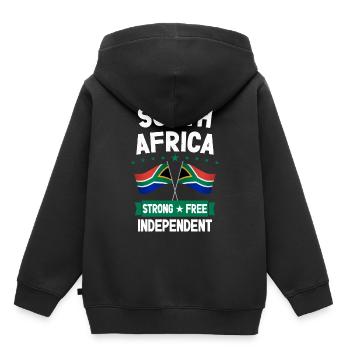 Südafrika - Kinder Premium Organic Hoodie - Schwarz - Hinten - AI Model Kid Male (0cm)