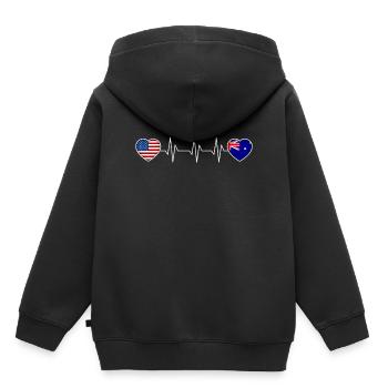 Australia - Kids Premium Organic Hoodie - black - Back - AI Model Kid Male (0cm)