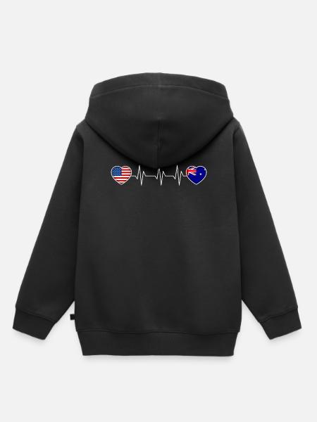 Australien - Kinder Premium Organic Hoodie - Schwarz