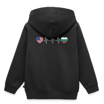 Bulgaria - Kids Premium Organic Hoodie - black - Back - AI Model Kid Male (0cm)