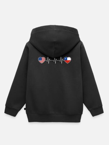 Chile - Kinder Premium Organic Hoodie - Schwarz