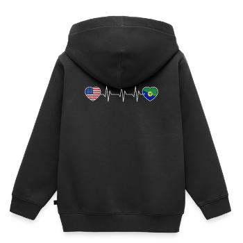 Île Christmas - Sweat Premium à capuche enfant bio - noir - Dos - AI Model Kid Male (0cm)