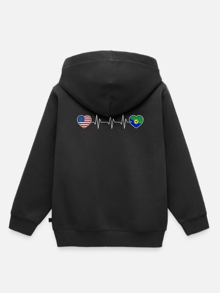 Weihnachtsinsel - Kinder Premium Organic Hoodie - Schwarz
