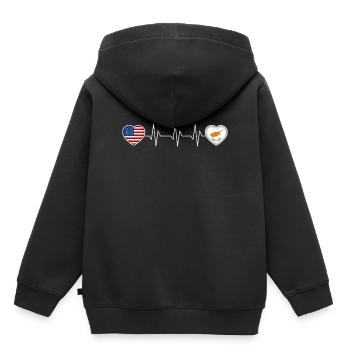 Zypern - Kinder Premium Organic Hoodie - Schwarz - Hinten - AI Model Kid Male (0cm)