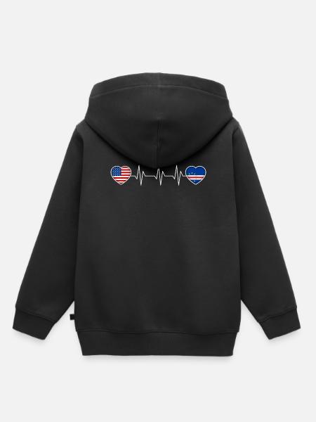Cape Verde - Kids Premium Organic Hoodie - black
