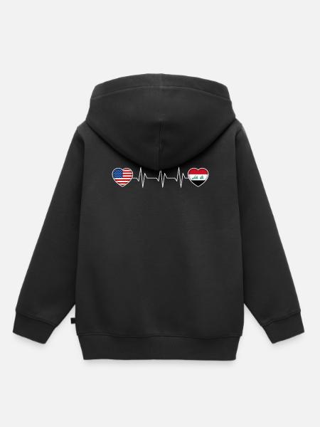 Irak - Kinder Premium Organic Hoodie - Schwarz