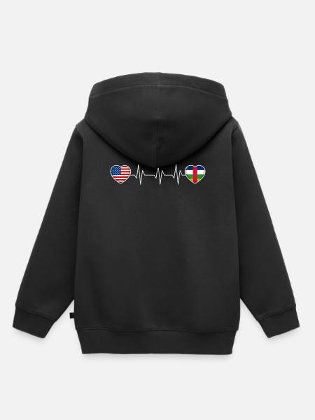 Zentralafrikanische Republik - Kinder Premium Organic Hoodie - Schwarz