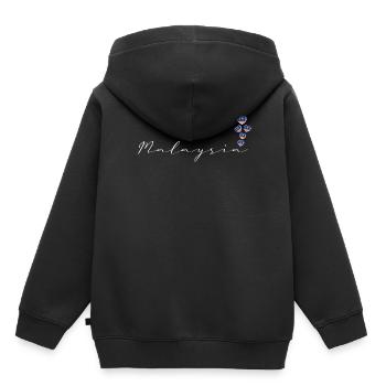 Malaisie - Sweat Premium à capuche enfant bio - noir - Dos - AI Model Kid Male (0cm)