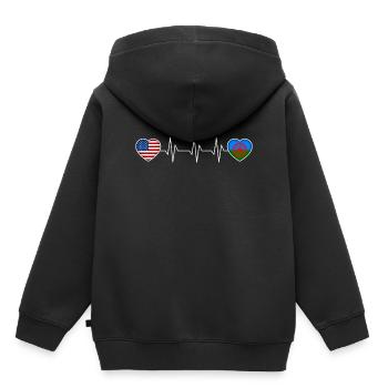 Roma - Kids Premium Organic Hoodie - black - Back - AI Model Kid Male (0cm)