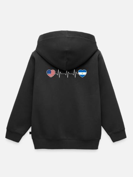 Nicaragua - Kinder Premium Organic Hoodie - Schwarz