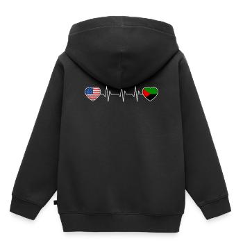 Martinique - Sweat Premium à capuche enfant bio - noir - Dos - AI Model Kid Male (0cm)