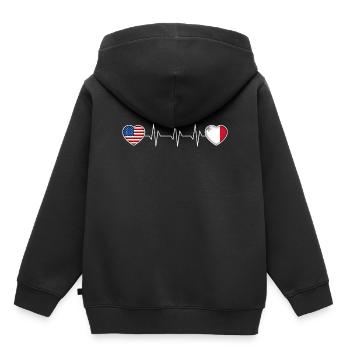 Malte - Sweat Premium à capuche enfant bio - noir - Dos - AI Model Kid Male (0cm)