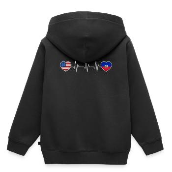 Haïti - Sweat Premium à capuche enfant bio - noir - Dos - AI Model Kid Male (0cm)