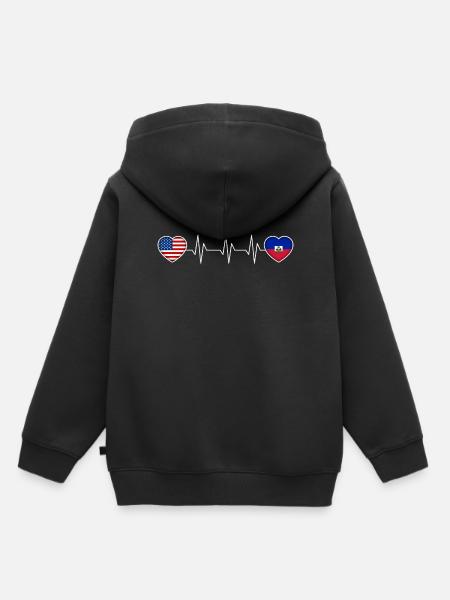 Haiti - Kinder Premium Organic Hoodie - Schwarz