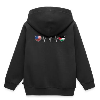 Jordan - Kids Premium Organic Hoodie - black - Back - AI Model Kid Male (0cm)