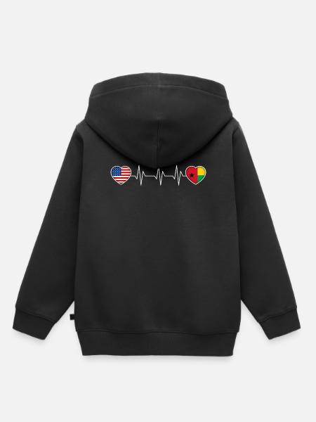 Guinea-Bissau - Kinder Premium Organic Hoodie - Schwarz