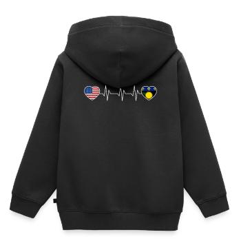 Guadeloupe - Kinder Premium Organic Hoodie - Schwarz - Hinten - AI Model Kid Male (0cm)