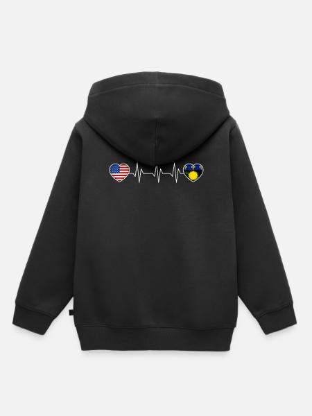 Guadeloupe - Kinder Premium Organic Hoodie - Schwarz